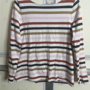 Talbots Multicolor Striped Long Sleeve Tee
